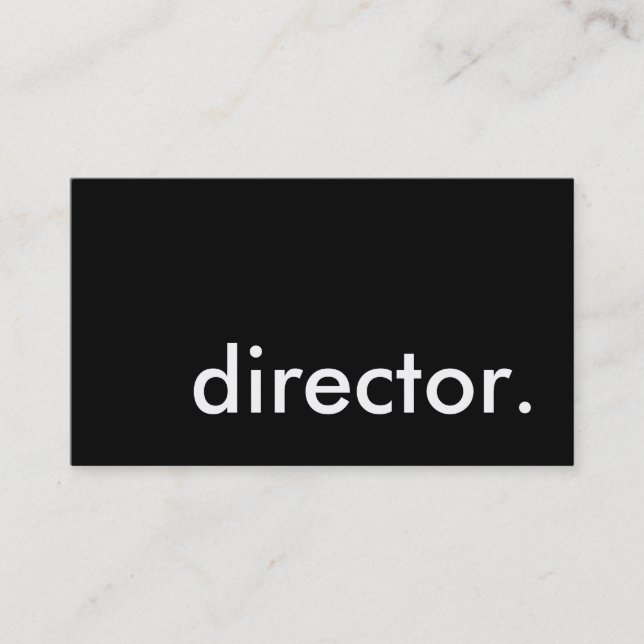 director. business card (Front)