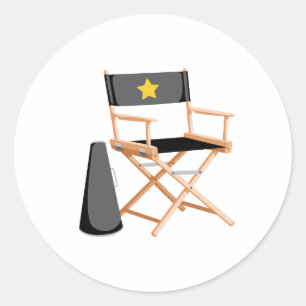 Director Chair Classic Round Sticker
