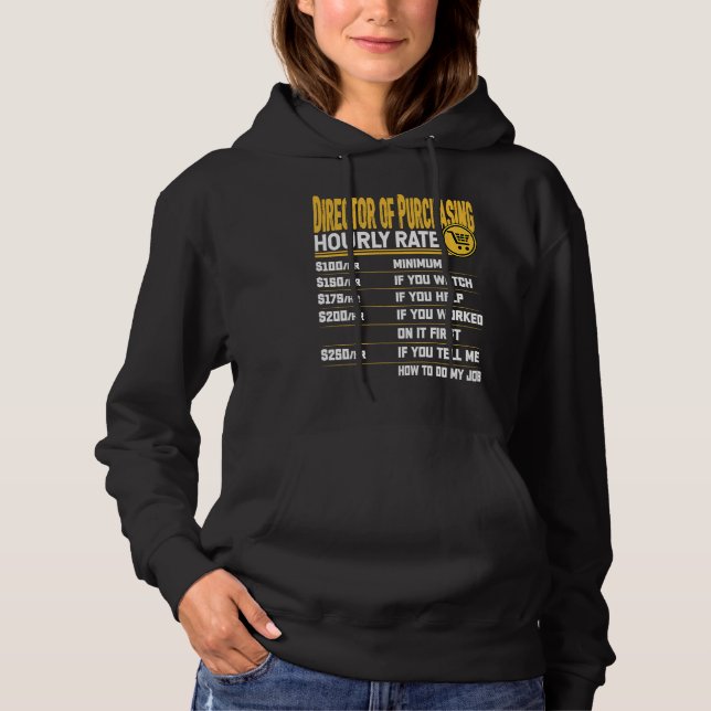 Director of Purchasing Hourly Rate  Purchasing Dir Hoodie (Front)