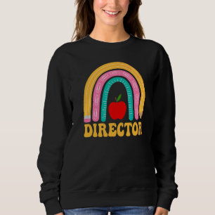 Director Rainbow Pencil Women Back To School Appre Sweatshirt