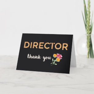 Director, Thanks in Marquee Letters Thank You Card