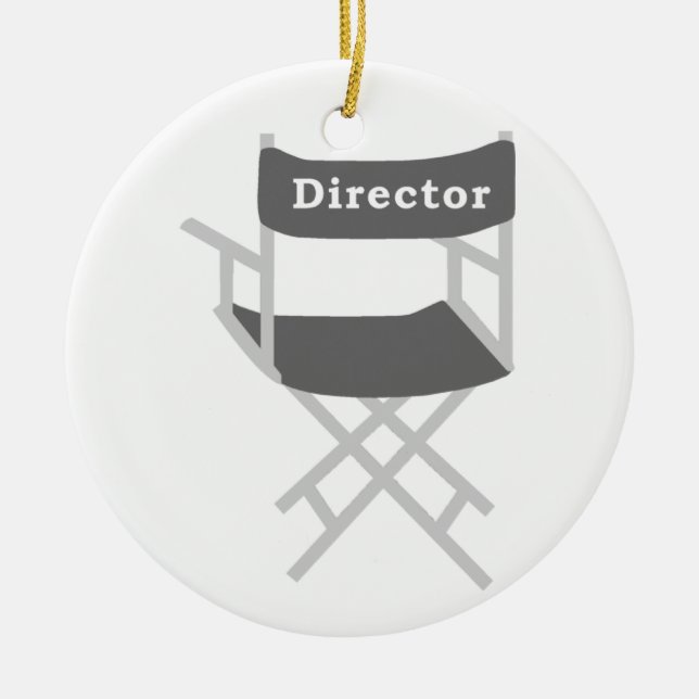 Director's Chair Ceramic Tree Decoration (Front)