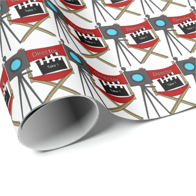 Directors Chair Movie night Wrapping paper (Roll Corner)