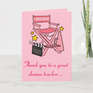 Director's Chair: Number One Drama Teacher Card
