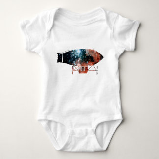 Dirigible Zeppelin Silhouette Baby Bodysuit