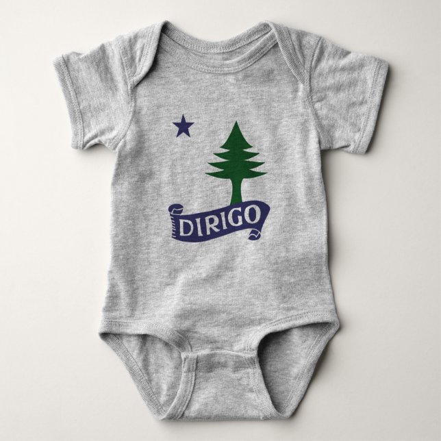 Dirigo / 1901 Maine Flag Baby Bodysuit (Front)