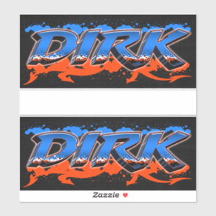 Dirk First Name Graffiti Sticker