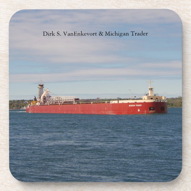Dirk S. VanEnkevort & Michigan Trader coasters (Front)