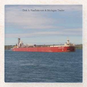 Dirk S. VanEnkevort & Michigan Trader Glass Coaster