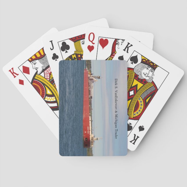 Dirk S. VanEnkevort & Michigan Trader playing card (Back)