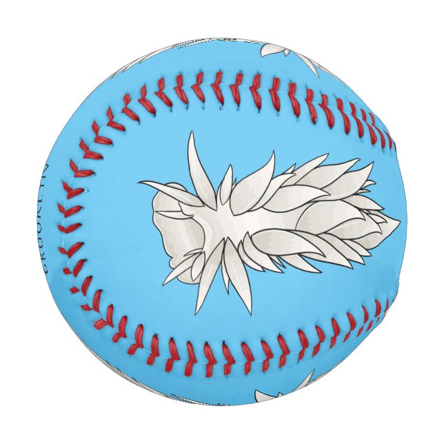 Dirona albolineata nudibranch cartoon illustration baseball (Front Left)