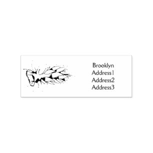 Dirona albolineata nudibranch cartoon illustration rubber stamp