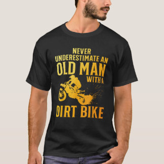 Dirt Bike Art For Men Grandpa Dad Dirtbike Dirt Bi T-Shirt