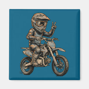 Dirt Bike Art Rider Motocross Artwork Magnet