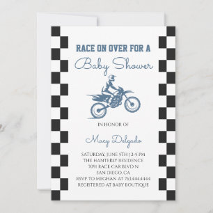 Dirt Bike Baby Shower Invitation