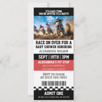 Dirt Bike Baby Shower Ticket Party