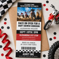 Dirt Bike Baby Shower Ticket Party