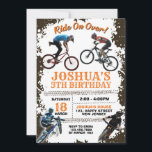 Dirt Bike Birthday Invitation. Bicycle Invite<br><div class="desc">This Invitation perfect for kid birthday party. Customise your own details to these special theme invitations!</div>