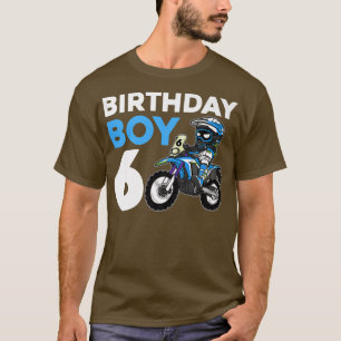 Dirt Bike Birthday Party 6 Year Old Motocross 6th T-Shirt