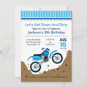 Dirt Bike Birthday Party Invitation