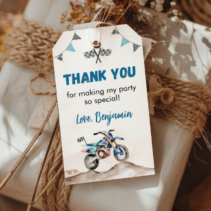 Dirt Bike Birthday Party Thank You Gift Tags