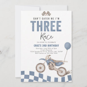 Dirt Bike Boy 3rd Birthday Invitation