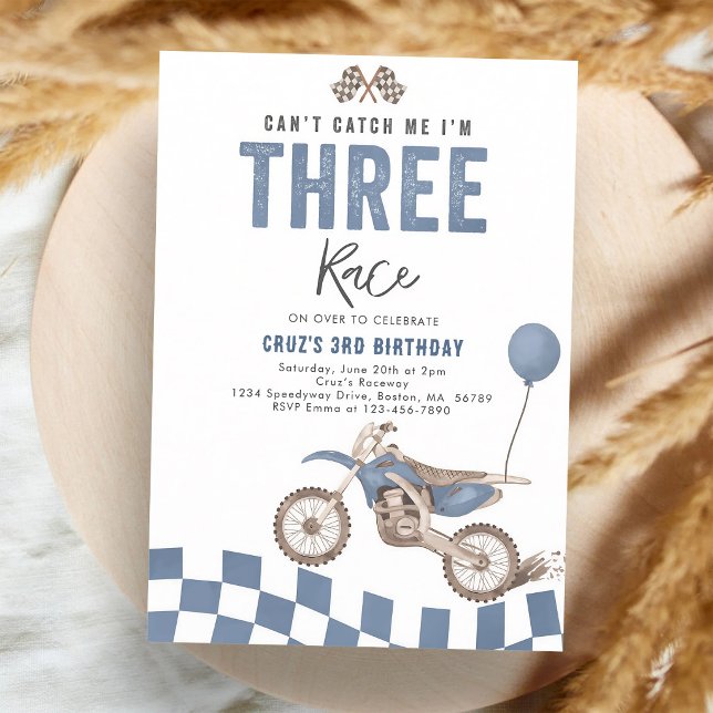 Dirt Bike Boy 3rd Birthday Invitation (Creator Uploaded)