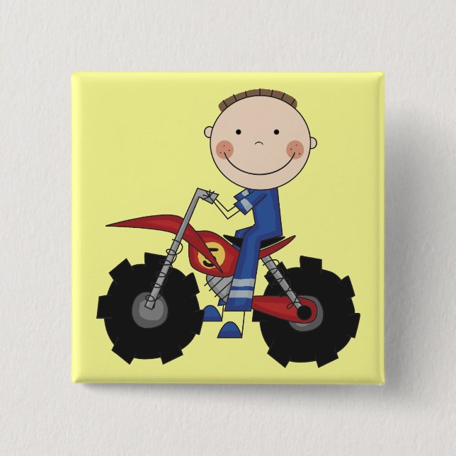 Dirt Bike - Boy Tshirts and Gifts 15 Cm Square Badge (Front)