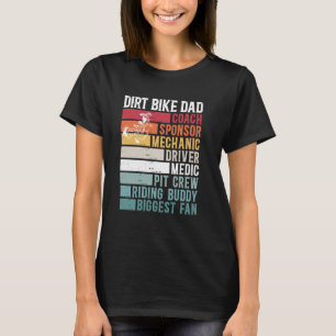 Dirt Bike Dad Definition Dad Of A Dirt Biker Fathe T-Shirt