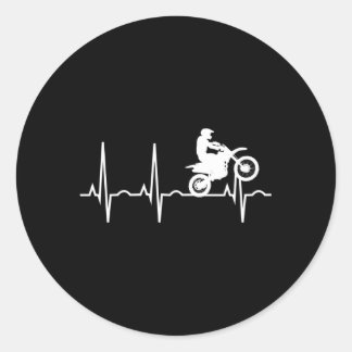 Dirt Bike Dirtbike Hebeat Classic Round Sticker