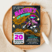 Dirt Bike Girl Motocross Birthday - Muddy Race