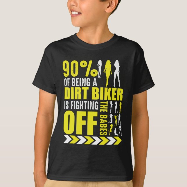 Dirt Bike Joke Funny Motocross Biker Poser T-Shirt (Front)