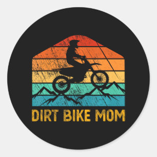 Dirt Bike Mom Motocross Mom Classic Round Sticker