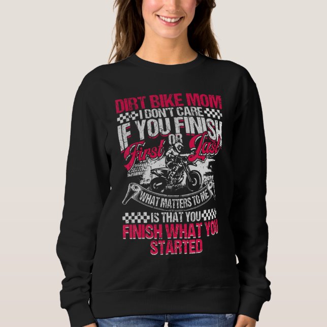 Dirt Bike Mom Motocross Mothers Day Sweatshirt (Front)