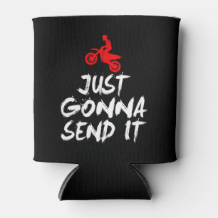 Dirt Bike Motocross a rider racer Can Cooler