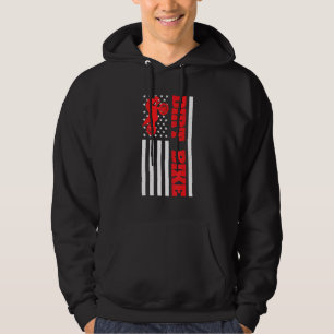 Dirt Bike Motocross American Flag Biker 4th Of Jul Hoodie