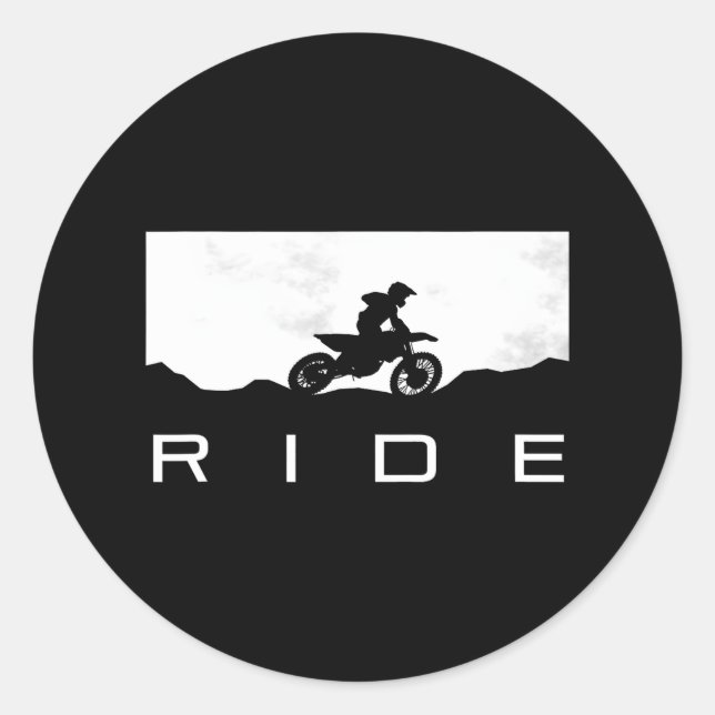 Dirt Bike Motocross Apparel Motocross Dirt Bike Classic Round Sticker (Front)