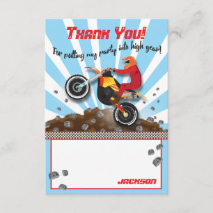 Dirt Bike Motocross Birthday thank you note