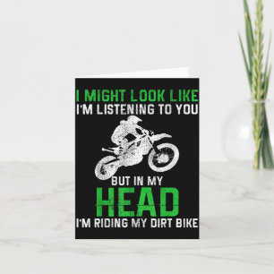 Dirt Bike Motocross Enduro Funny Quote Motorcycle  Card