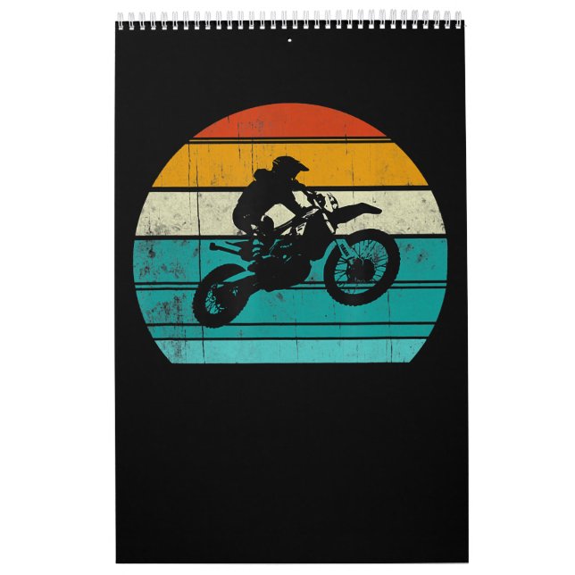 Dirt Bike Motocross Motorcycle Gift For Men Calendar (Cover)