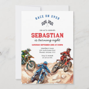 Dirt Bike Motocross Motorcycle Racing Boy Birthday Invitation