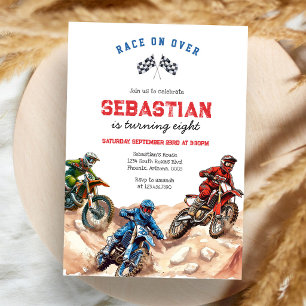 Dirt Bike Motocross Motorcycle Racing Boy Birthday Invitation