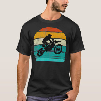 Dirt Bike Motocross Motorcycle Vintage Retro Boys  T-Shirt