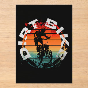 Dirt bike motocross rider acrylic invitations