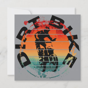 Dirt bike motocross rider invitation