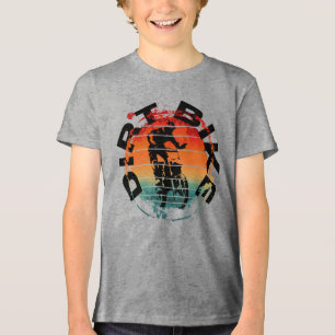 Dirt bike motocross rider Tri-Blend shirt