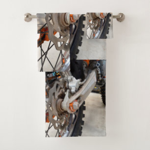 Dirt Bike Motorbike Wheel Cog, Beach Towel