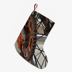 Dirt Bike Motorbike Wheel, Small Christmas Stocking