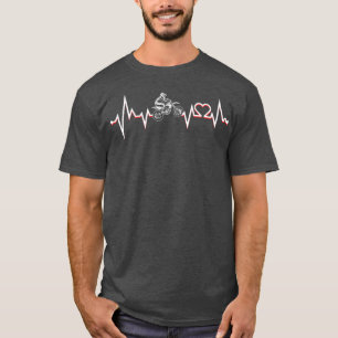 dirt bike motorcycle heartbeat motocross heartbeat T-Shirt