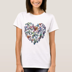 DIRT BIKE Motorcycle Motocross Enduro heart love k T-Shirt